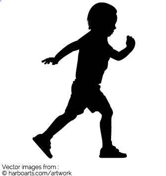 335x355 Download Runner Kid Silhouette