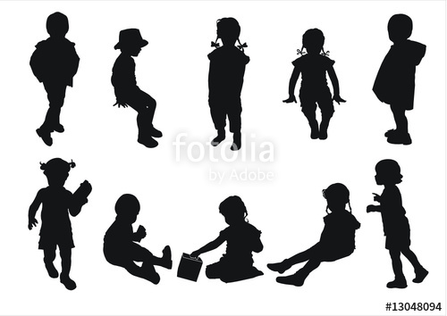 500x354 Kids Silhouettes Stock Image And Royalty Free Vector