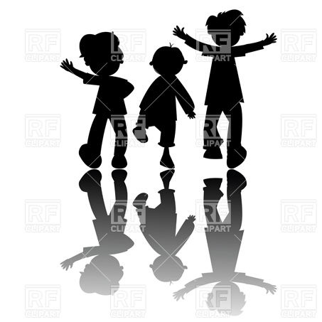 453x453 Kids Silhouettes Vector Image Of People Robertosch