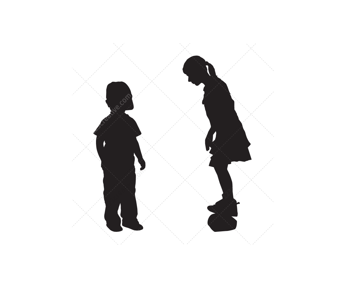 1200x1000 Kids Silhouettes Vector Pack