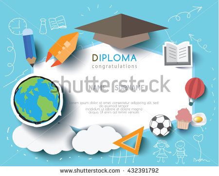 Kids Diploma Preschool Certificate Elementary School Design 450x362 Kids Diploma Preschool Certificate Elementary School Design
