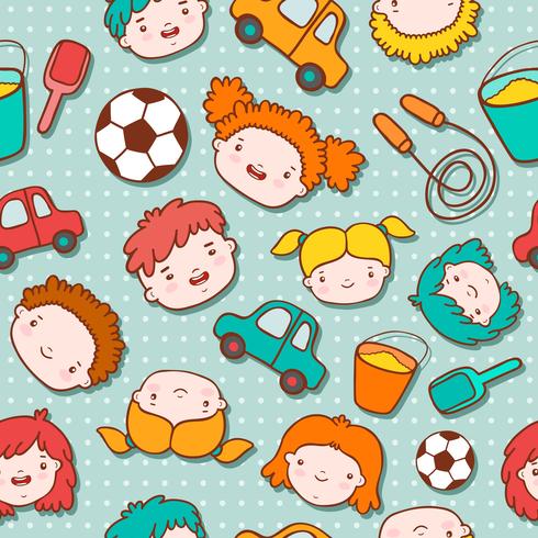 Seamless Doodle Kids Background 490x490 Seamless Doodle Kids Background