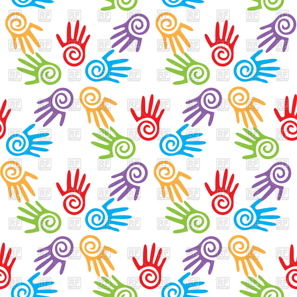 Bright Adult's And Kid's Hands Seamless Background Vector Image 1200x1200 Bright Adult's And Kid's Hands Seamless Background Vector Image