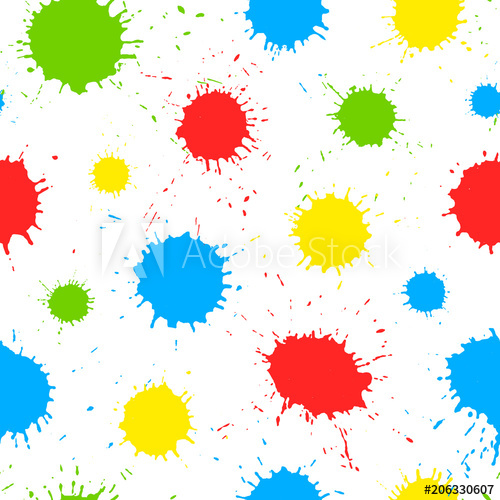 Colorful Hand Drawn Paint Splashes On White Background Vector 500x500 Colorful Hand Drawn Paint Splashes On White Background Vector