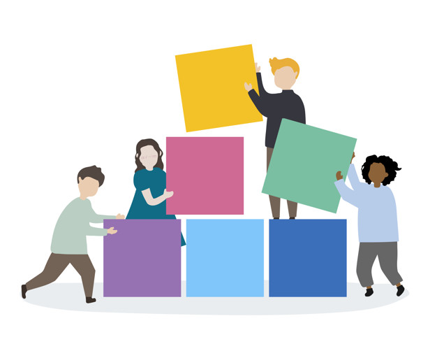 Kids Holding Colorful Blocks Illustration Vector Free Download 626x502 Kids Holding Colorful Blocks Illustration Vector Free Download