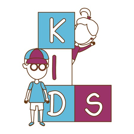 Kids With Blocks Vector Illustration Design Royalty Free Vector 450x450 Kids With Blocks Vector Illustration Design Royalty Free Vector