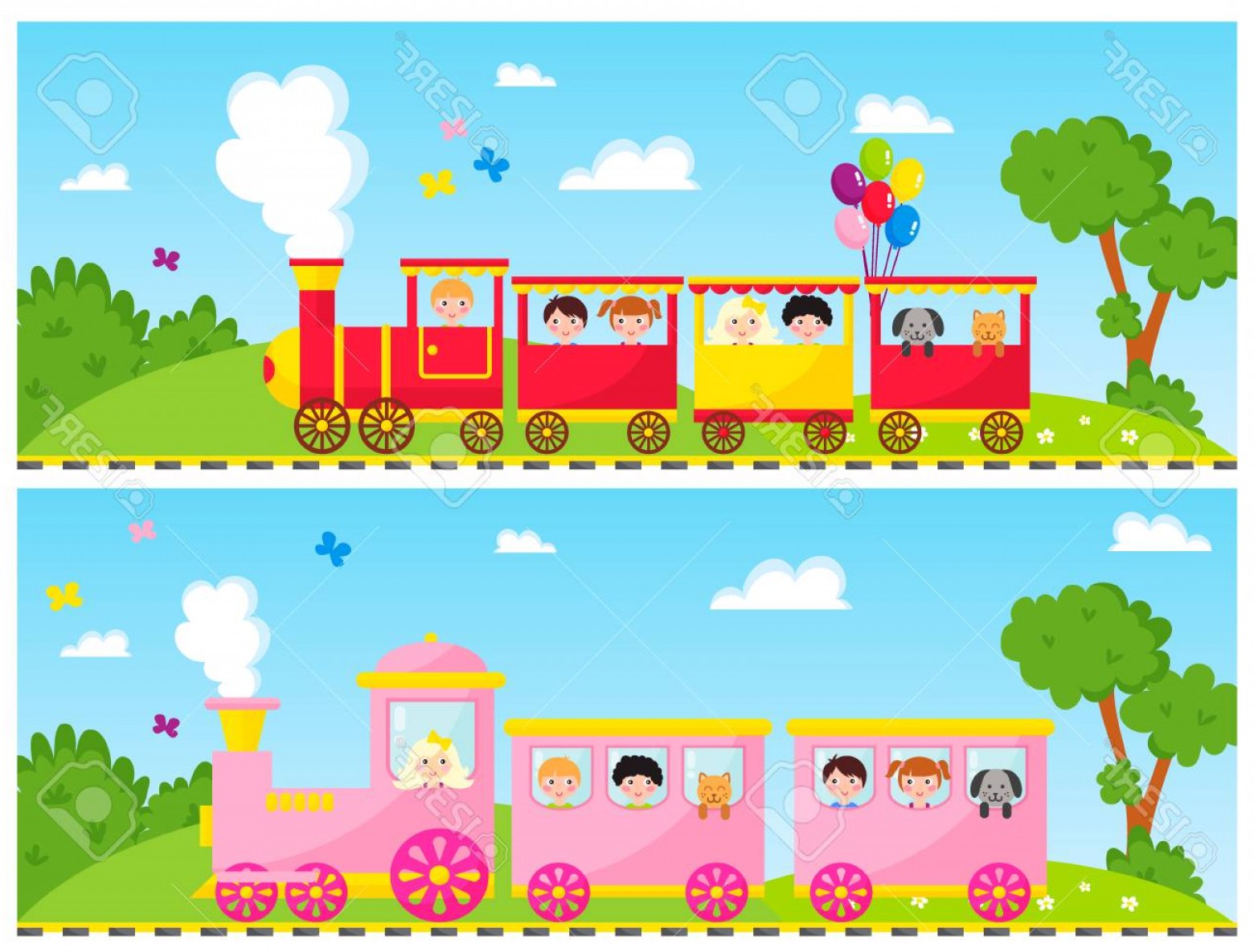Photostock Vector Kids Train Vector Cartoon Toy With Colorful 1560x1185 Photostock Vector Kids Train Vector Cartoon Toy With Colorful