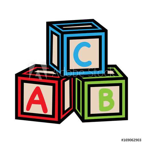 Cartoon Kids Building Blocks Vector Illustration 500x500 Cartoon Kids Building Blocks Vector Illustration