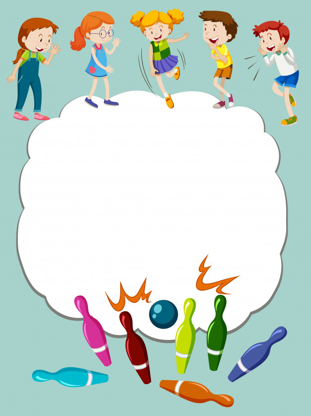 Border Template With Kids Bowling Vector Free Download 626x837 Border Template With Kids Bowling Vector Free Download