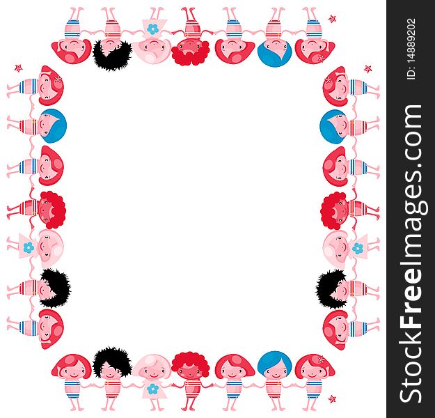 Vector Chidren Frame Banner Border Happy Kids 625x600 Vector Chidren Frame Banner Border Happy Kids