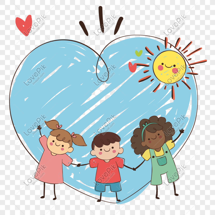 Vector Cartoon Flat Children's Day Heart Shaped Border Png 860x860 Vector Cartoon Flat Children's Day Heart Shaped Border Png