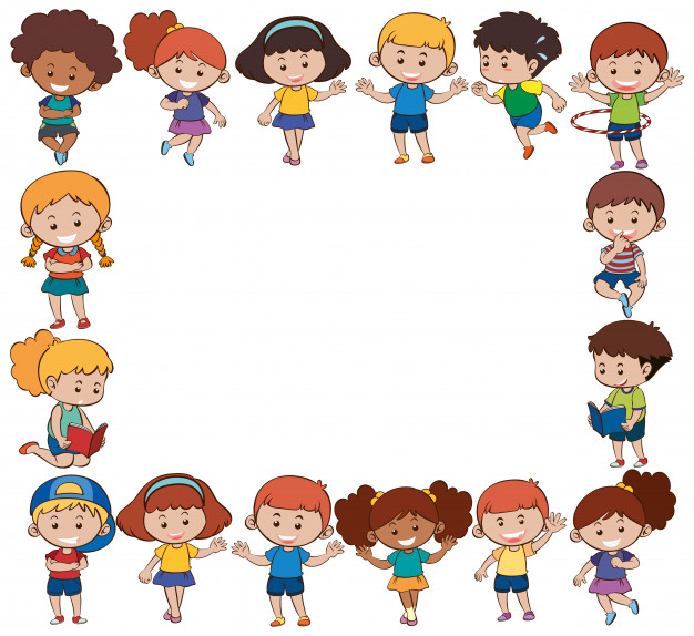 Border Template With Happy Children Vector Free Download 626x574 Border Template With Happy Children Vector Free Download