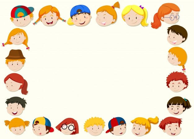Border Template With Happy Children Face Vector Free Download 626x448 Border Template With Happy Children Face Vector Free Download