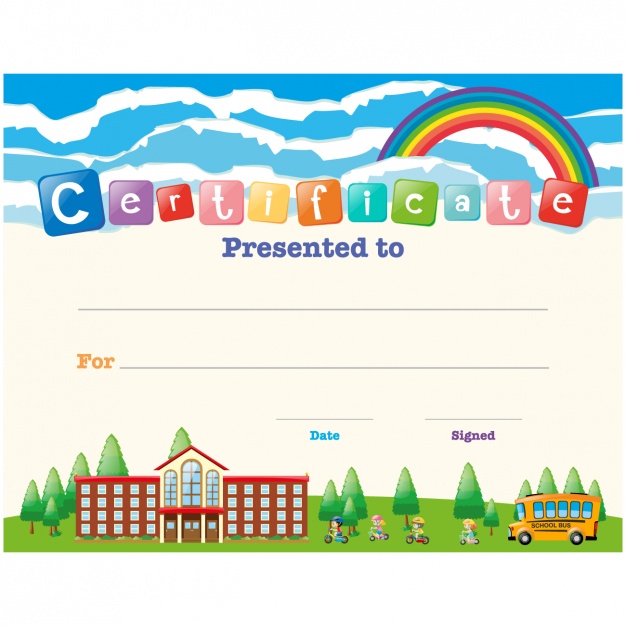 Children Certificate Design Vector Free Download 626x626 Children Certificate Design Vector Free Download