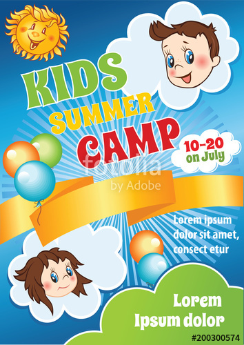 354x500 Kid Summer Vacation Template, Event Invitation, Festival Flyer