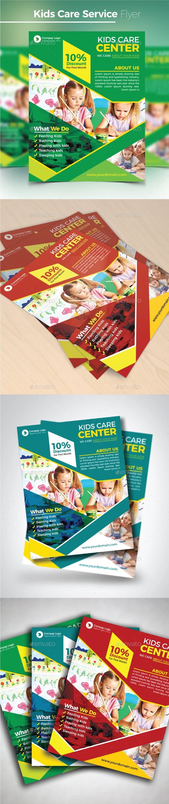 590x2808 Kids Care Service Flyer Vector