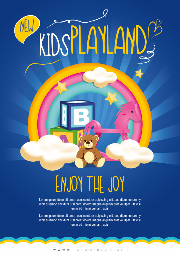 626x887 Kids Playland Flyer Vector Premium Download