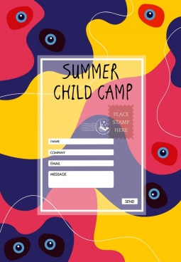 255x368 Summer Camp Flyer Free Vector Download