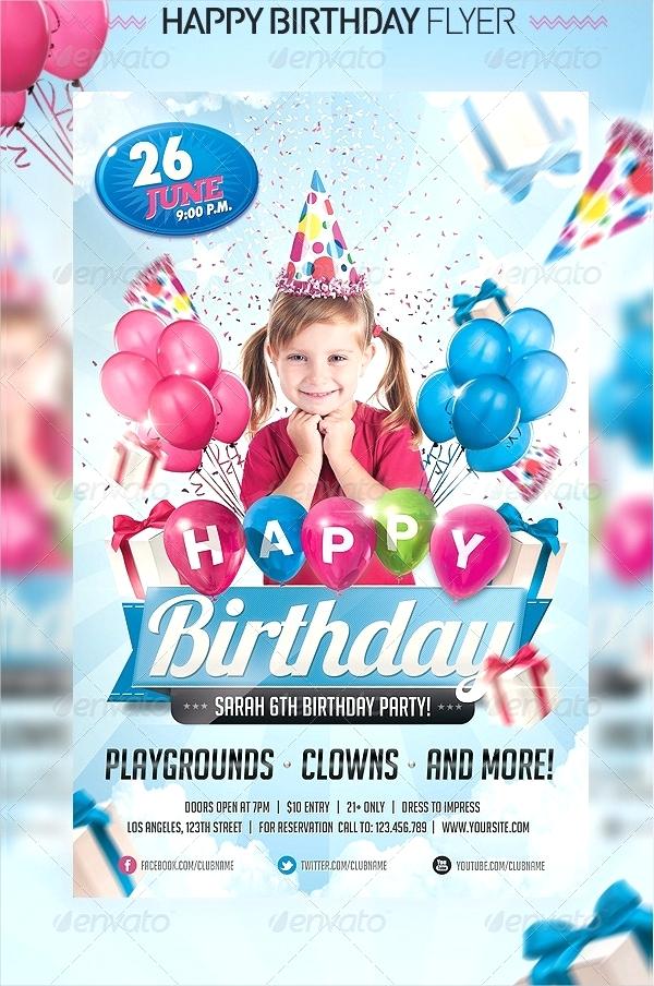 600x904 Birthday Party Flyer Vector