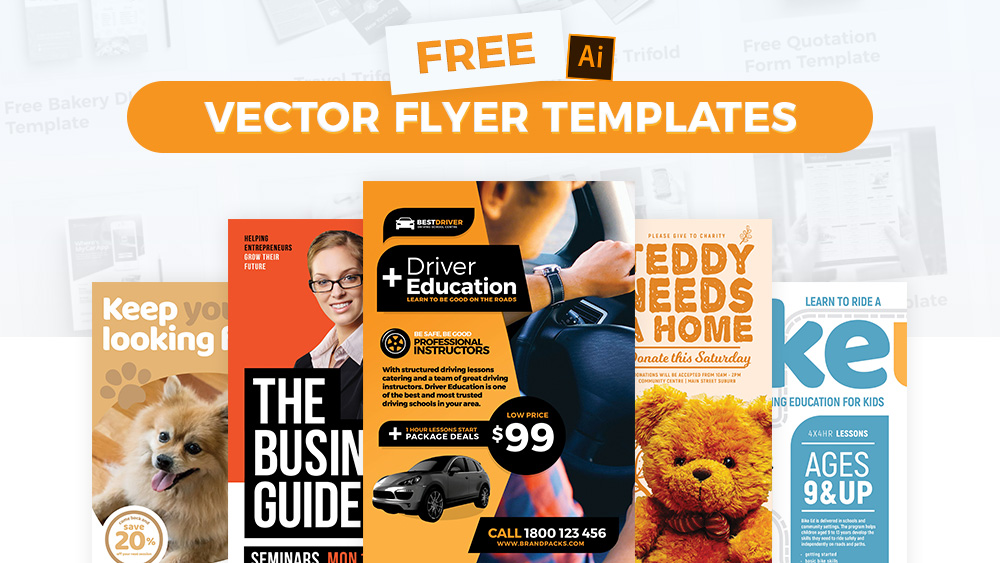 1000x563 Free Vector Flyer Templates For Pro Designers