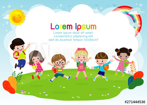 500x355 Group Of Children Jumping, Back To School, Kids School, Education