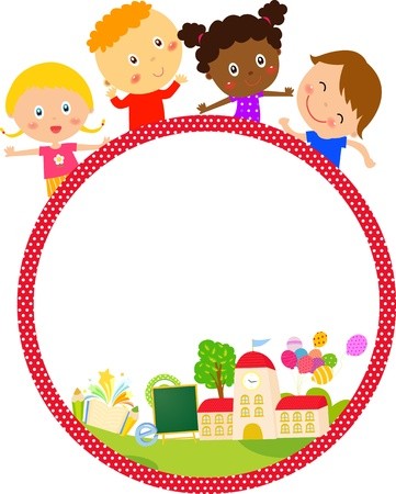 361x450 Kids And Frame Vector Royalty Free Vector Graphics