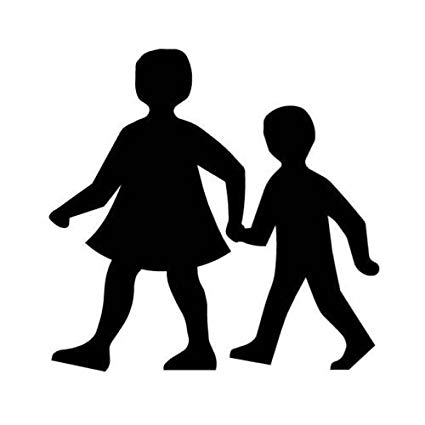 425x425 Huge Collection Of 'kids Holding Hands Silhouette' Download More