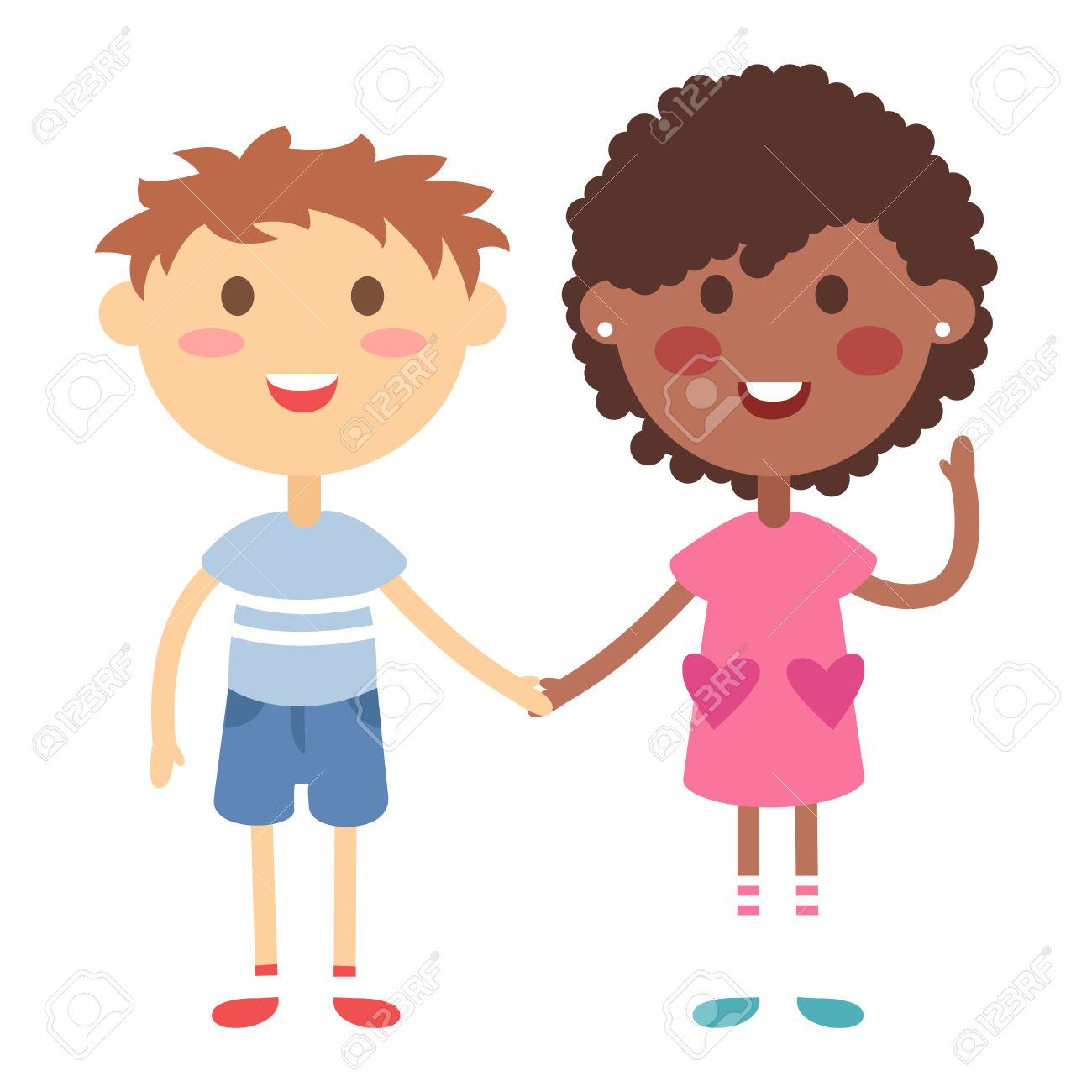 1300x1300 Kids Holding Hands Vector Clipart Station