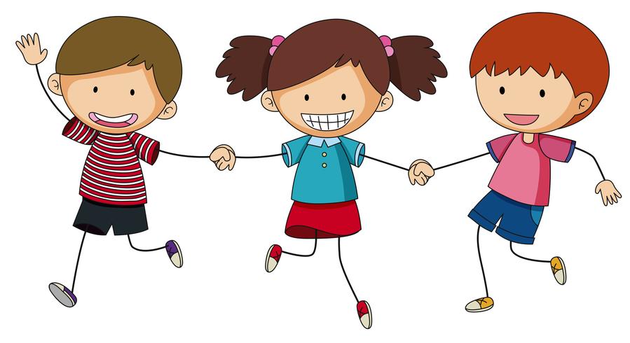 Kids Holding Hands Vector at Vectorified.com | Collection of Kids ...