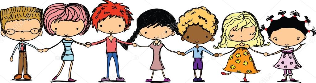 1023x270 Children Holding Hands Cartoon Desktop Backgrounds