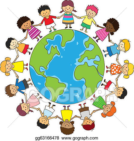 447x470 Children Holding Hands Clipart