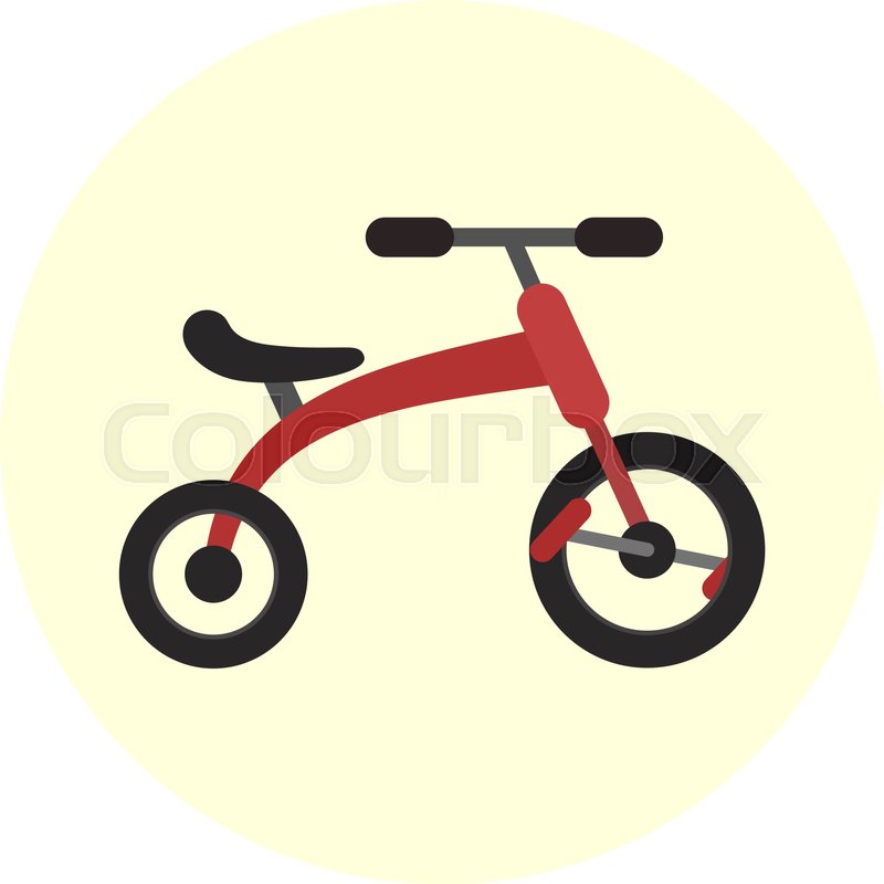 800x800 Flat Red Kids Tricycle Icon, Vector Stock Vector Colourbox