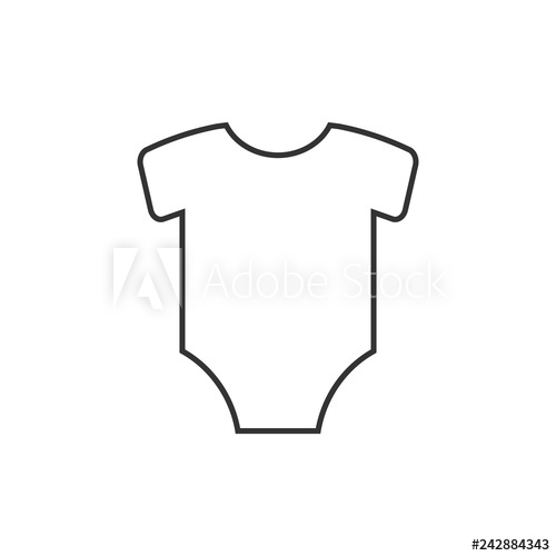 500x500 Kids Onesie Icon Vector Illustration, Flat Design
