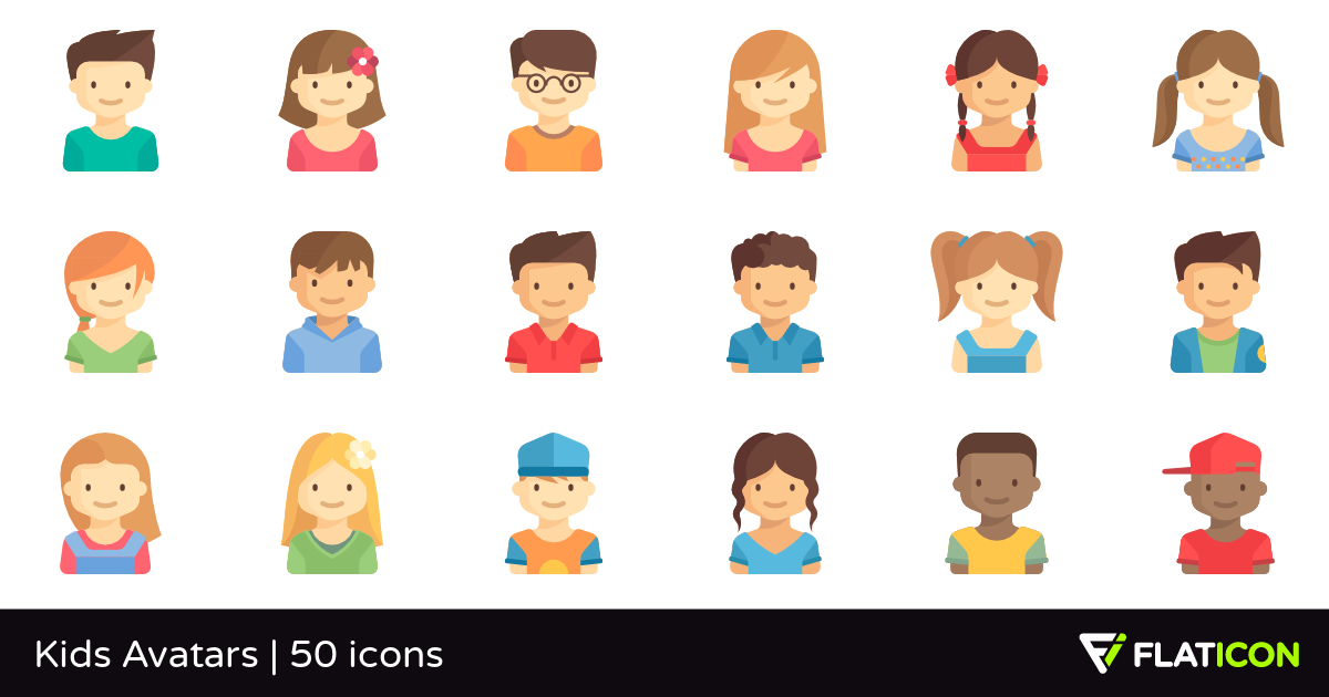 1200x630 Free Vector Icons Of Kids Avatars Designed