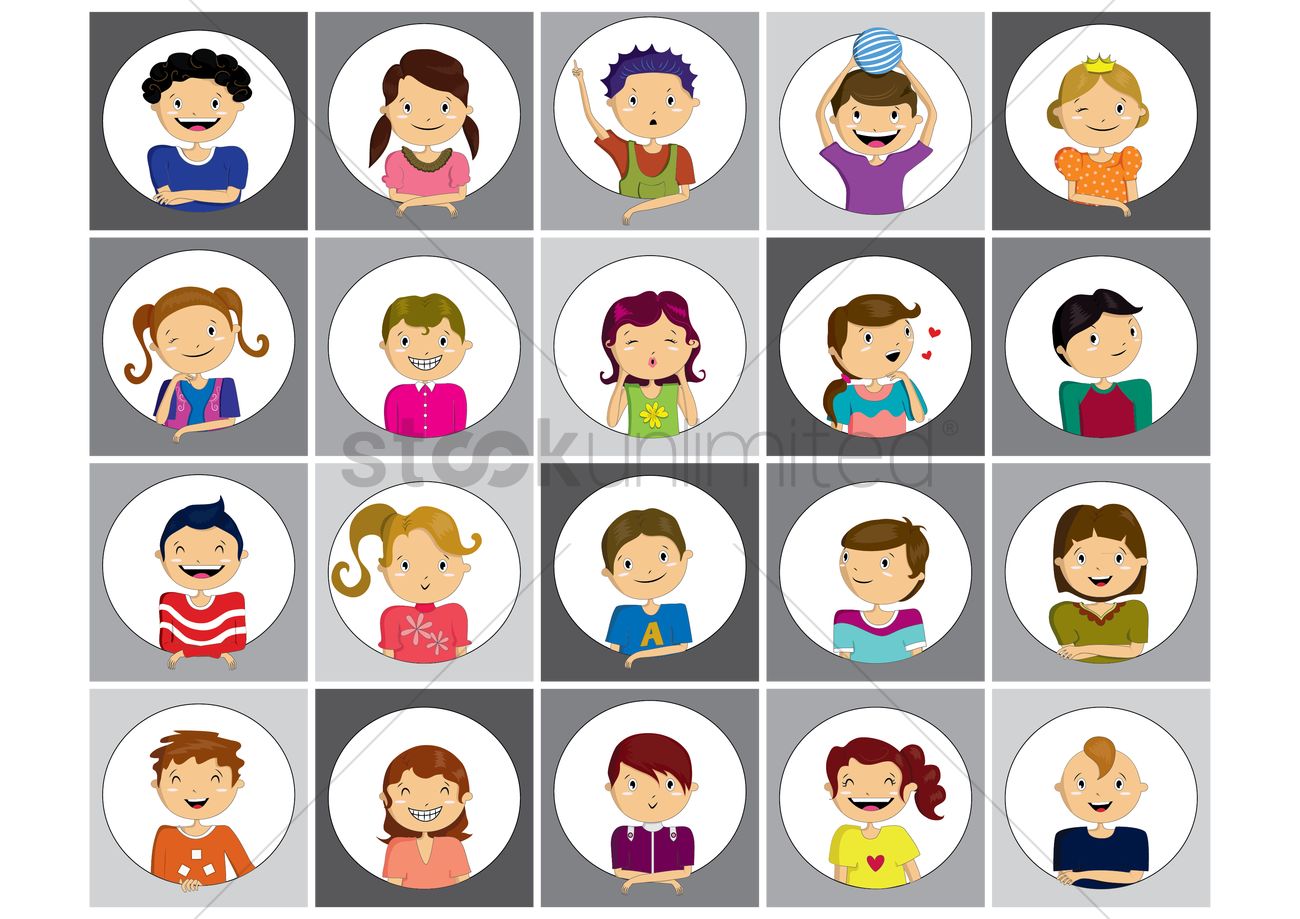 1300x919 Kids Icon Vector Image