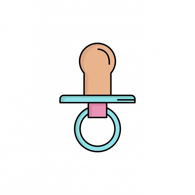 640x640 Nipple Baby Dummy Pacifier Kids Flat Color Icon Vector, Baby