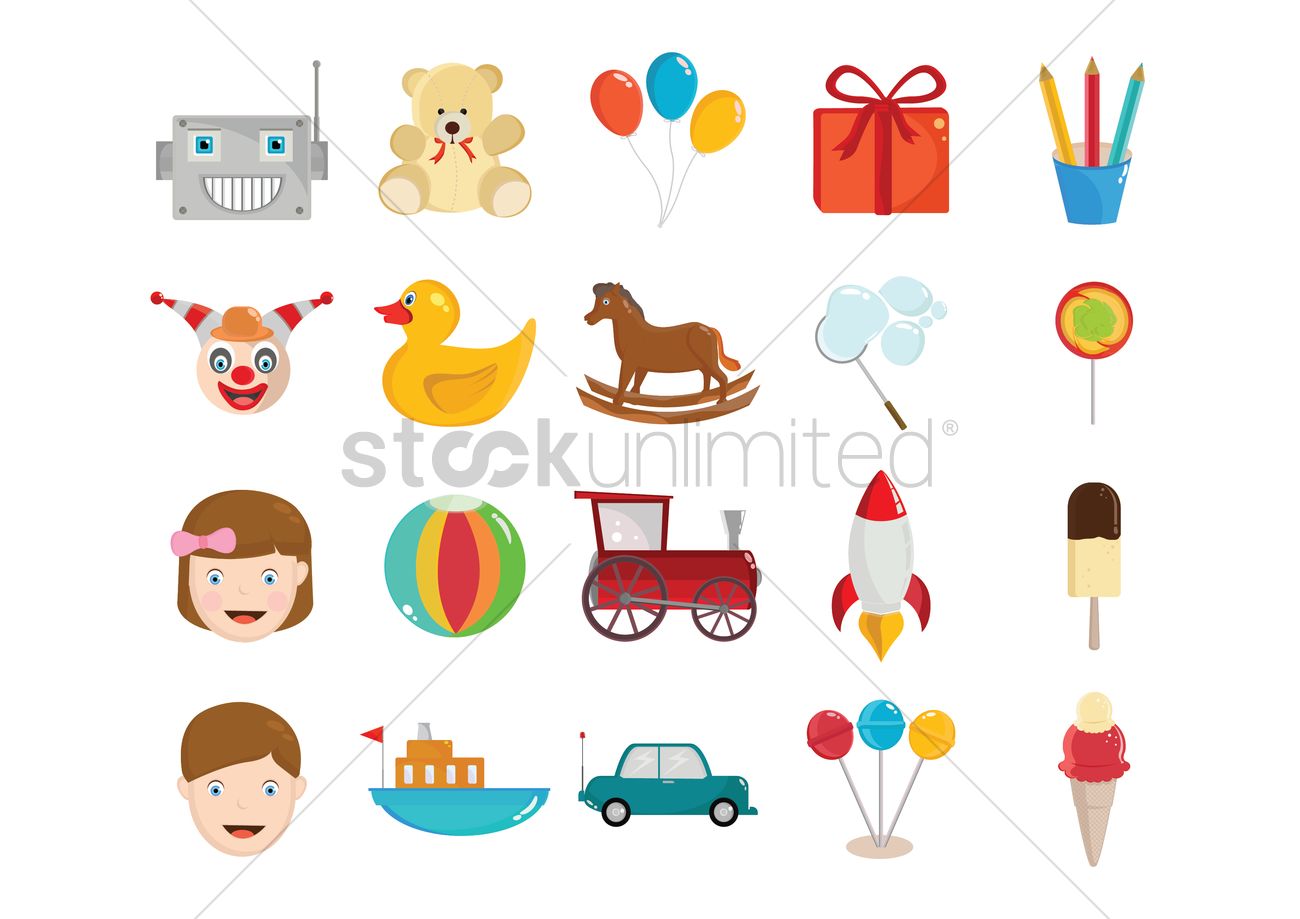 1300x919 Set Of Kids Icon Vector Image