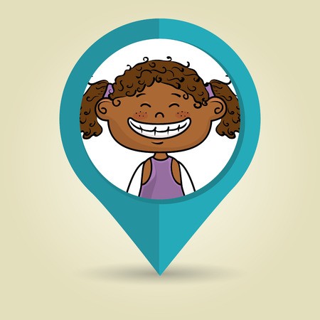 450x450 Girl Child Kids Icon Vector Illustration Design Royalty Free