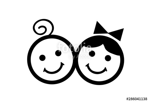 500x343 Kids Icon Vector Illustration Stock Image And Royalty Free