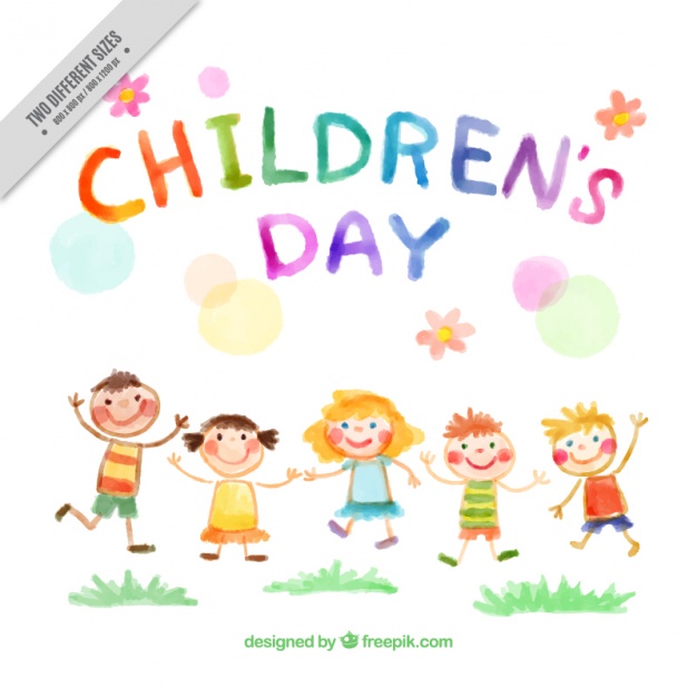 626x626 Background Of Hand Painted Kids Jumping Vector Free Download