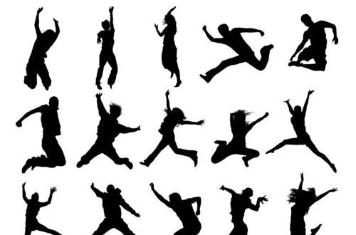 500x330 Jumping Silhouette Vector