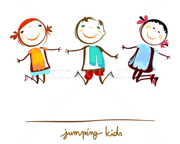 600x480 Happy Kids Jumping Vector Illustration Dan Ionut Popescu