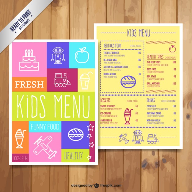 Kids Menu Vector Free Download 626x626 Kids Menu Vector Free Download
