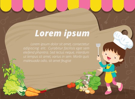 Cute Kids Meal Menu Vector Template Little Chef Cartoon Template 450x330 Cute Kids Meal Menu Vector Template Little Chef Cartoon Template