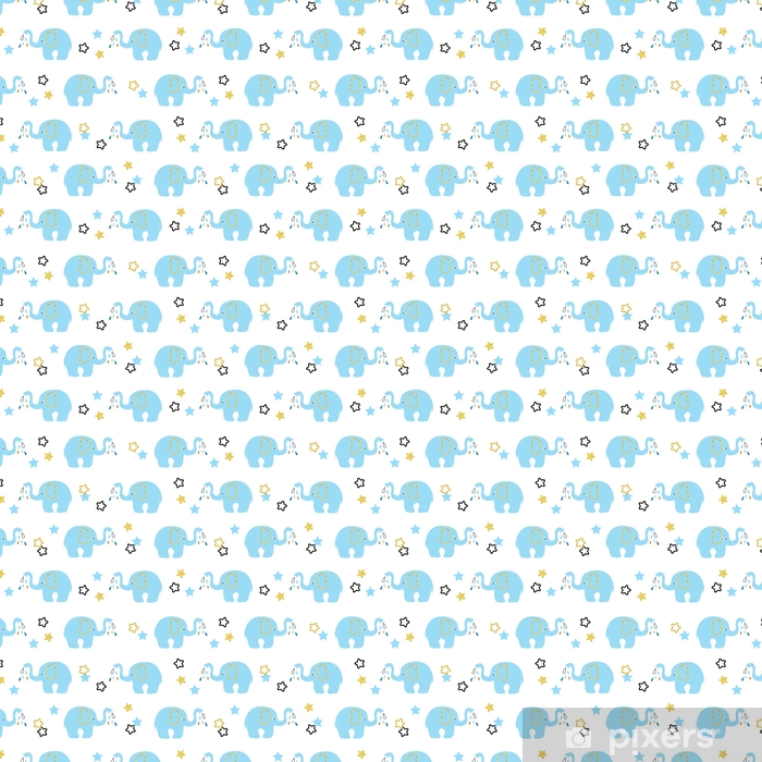 Cute Blue Elephants Seamless Pattern Vector Kids Background 700x700 Cute Blue Elephants Seamless Pattern Vector Kids Background