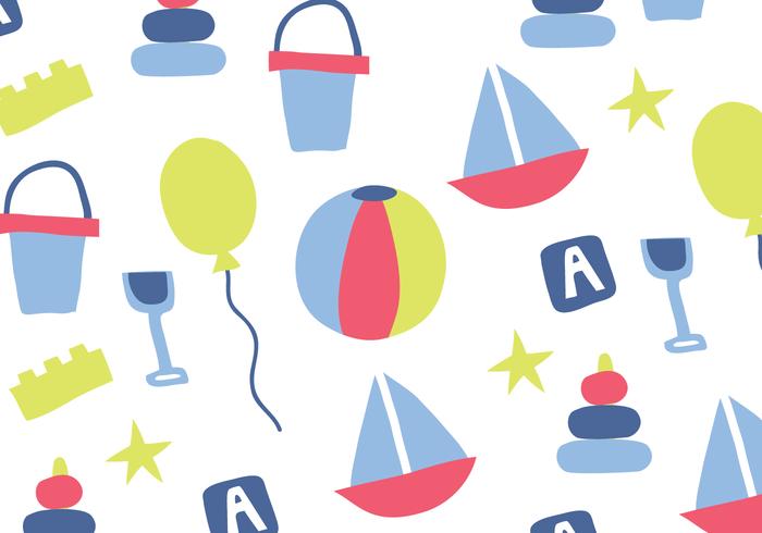 Kids Beach Pattern Vector 700x490 Kids Beach Pattern Vector