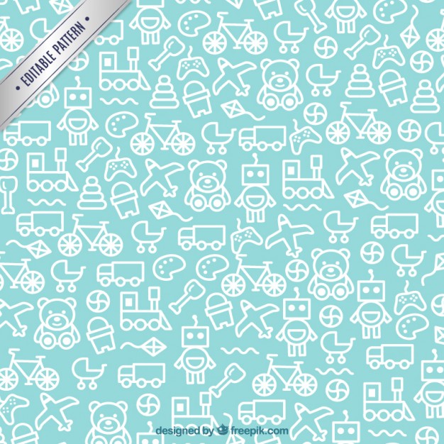 Toys Pattern Vector Free Download 626x626 Toys Pattern Vector Free Download