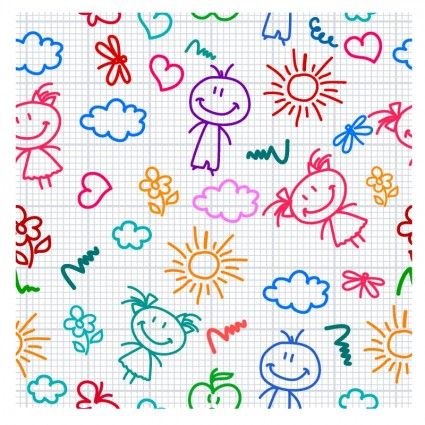 Hand Drawn Kid Pattern How To Draw Hands, Kids Patterns 425x425 Hand Drawn Kid Pattern How To Draw Hands, Kids Patterns