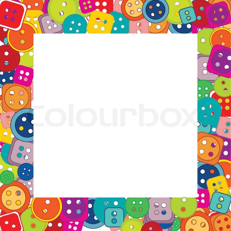 800x800 Frame Of Buttons For Kids Stock Vector Colourbox