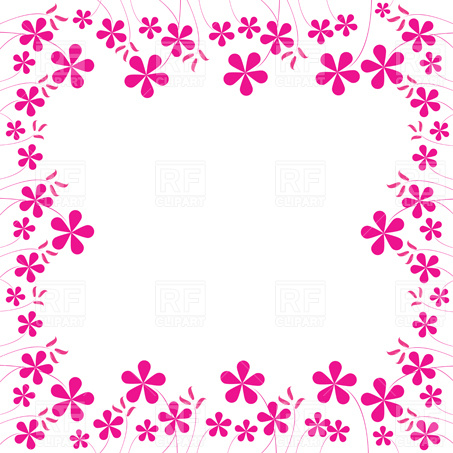 453x453 Pink Flowers Frame Vector Image Of Borders And Frames Robertosch